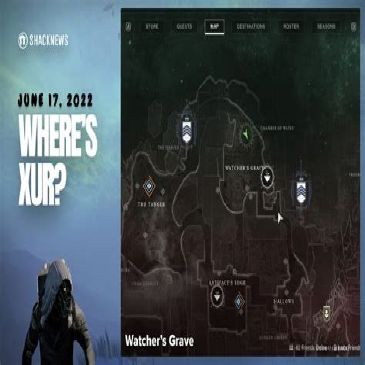 Destiny 2 Xur location today: What is Xur selling? (June 17 - 21)