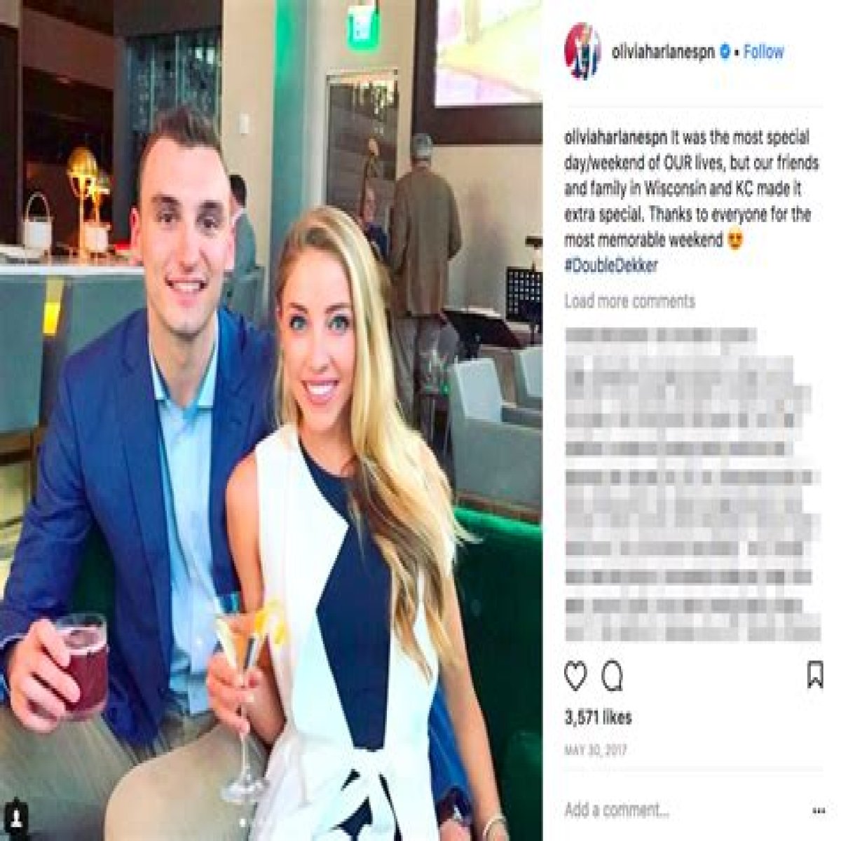  Sam Dekker’s wife Olivia Harlan Decker 