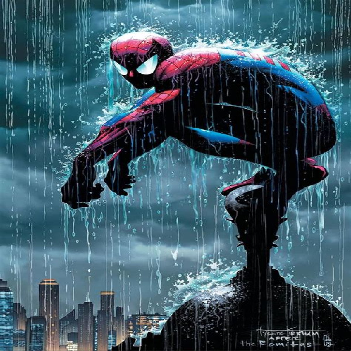 **The Enigmatic Tale Of Spiderman In The Rain**