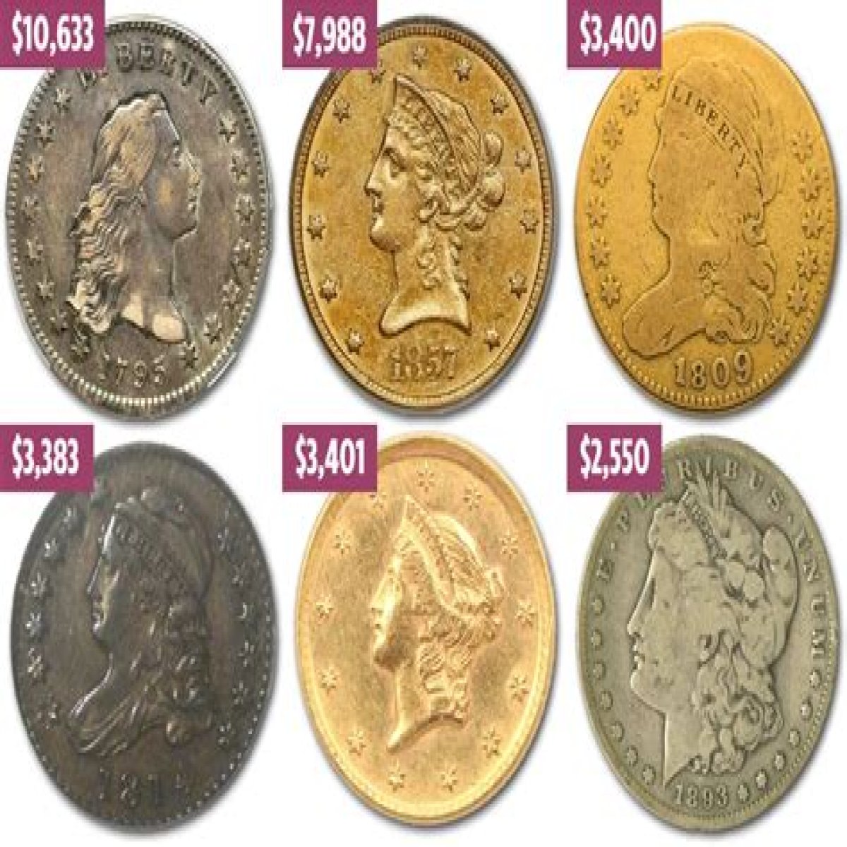 Top five coins worth between $9,000 and $144,000 - do you have one in your spare change?
